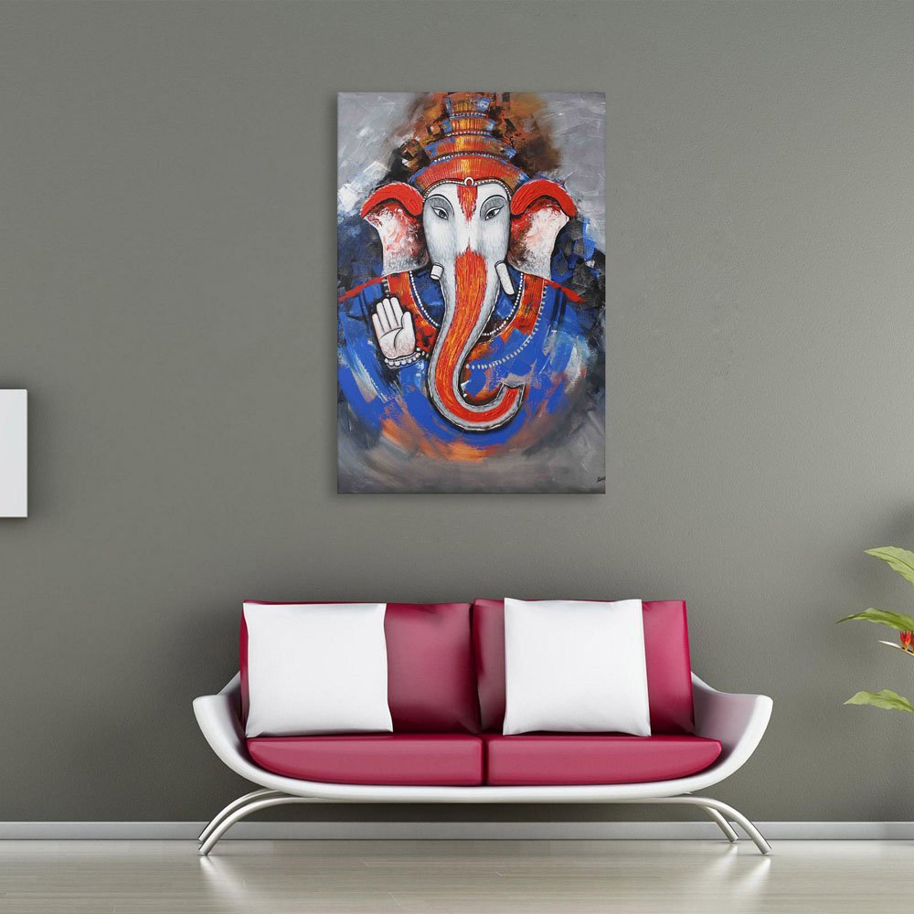 inep-b07clnc5wf-image-of-ganesha-tastic-unframed-canvas-that-blesses-your-walls-(91x61cm)-hung-on-a-calm-living-room-wall-with-vibrant-multicolor-design..jpg